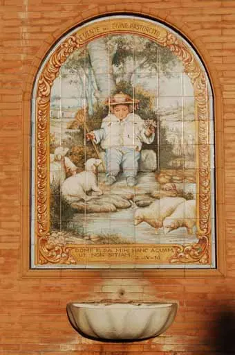 Azulejo sito en la Plaza de Andalucia (Almonte)