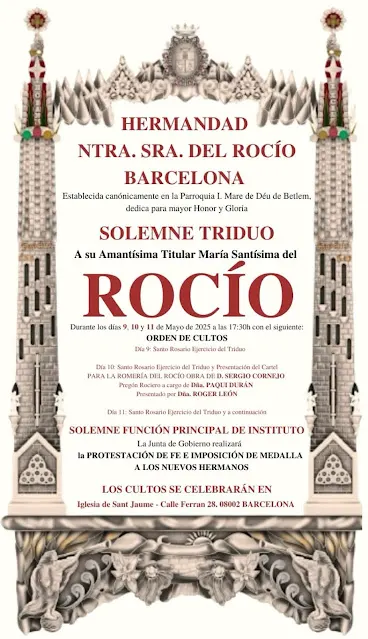 Actos rocio 2025 Barcelona