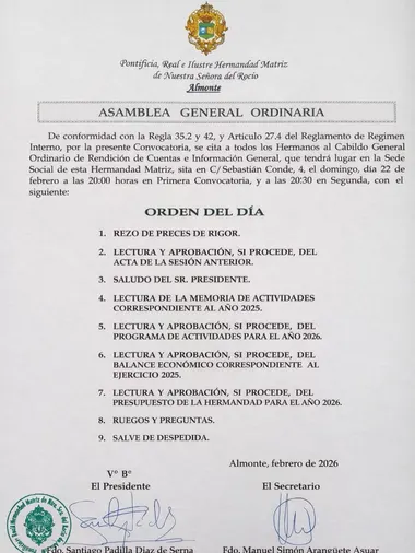 cuentas matriz rocio 2026