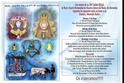 Moratalaz cultos rocio 2019