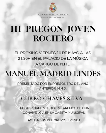 Actos rocio 2025 Villanueva del Ariscal