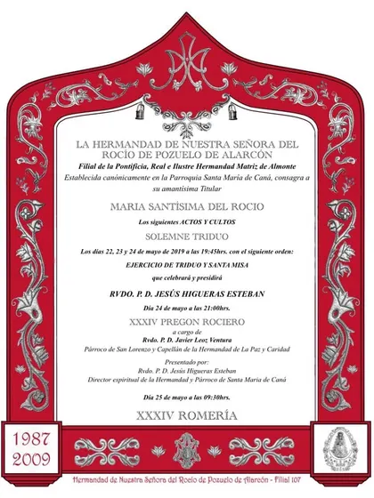 Pozuelo cultos rocio 2019