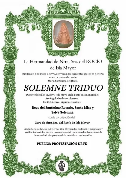 Rocio isla Mayor Triduo 2021