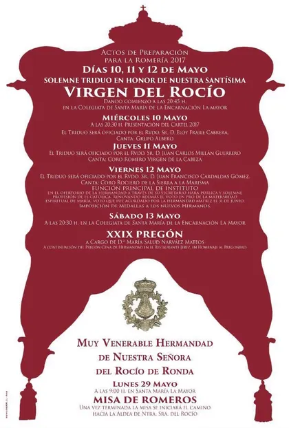 Ronda triduo y pregón 2017