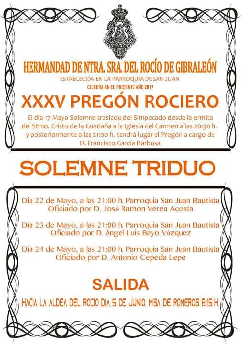 Gibraleon Cultos rocio 2019