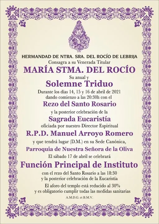 lebrija triduo