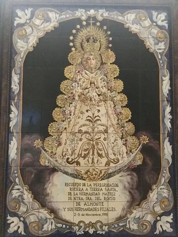 Azulejos Virgen rocio-Gruta de la Leche en Belén