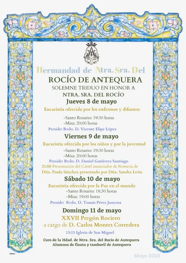 Actos 2025 rocio Antaquera