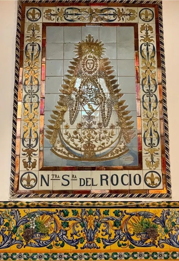 Azulejos Virgen rocio-Iglesia de San Gonzalo en El Tardon