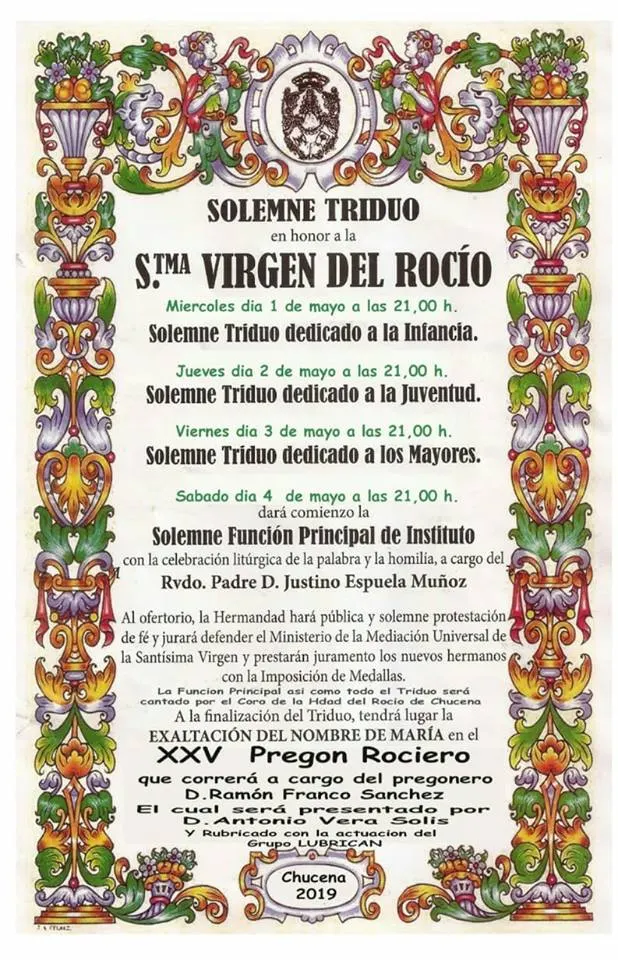 Chucena triduo 2019