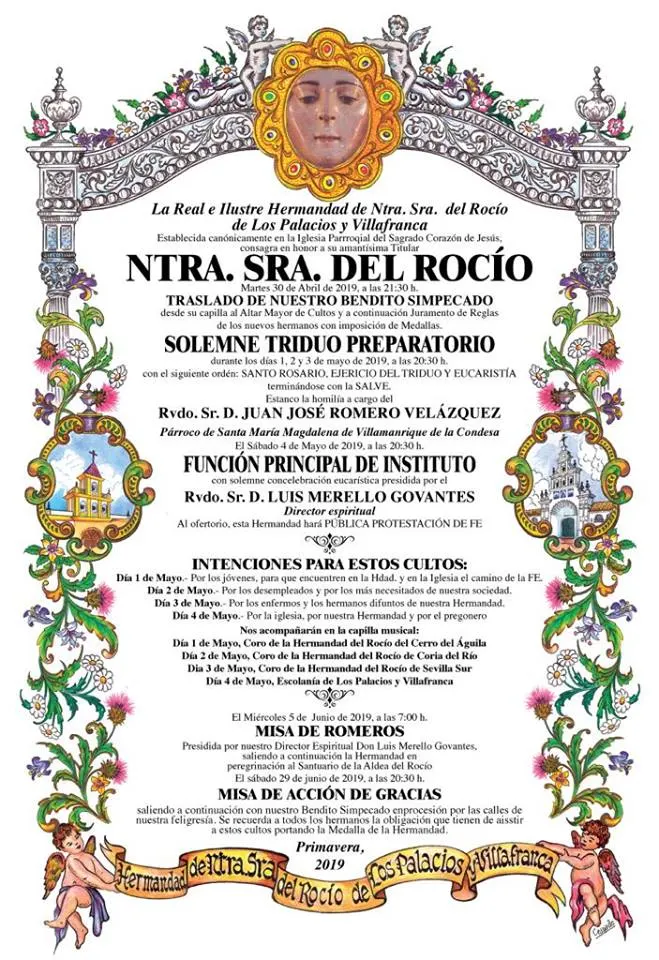 Los Palacios villafranca Cultos rocio 2019