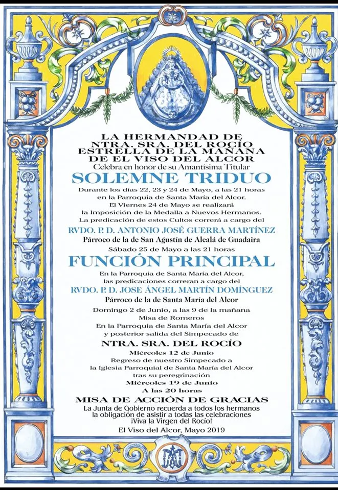 El Viso del Alcor Cultos rocio 2019