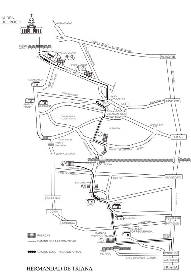Paradas Triana rocio 2015