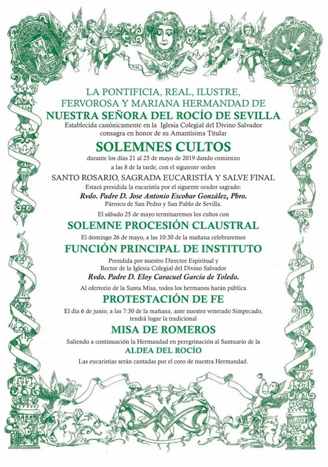 Sevilla rocio cultos 2019