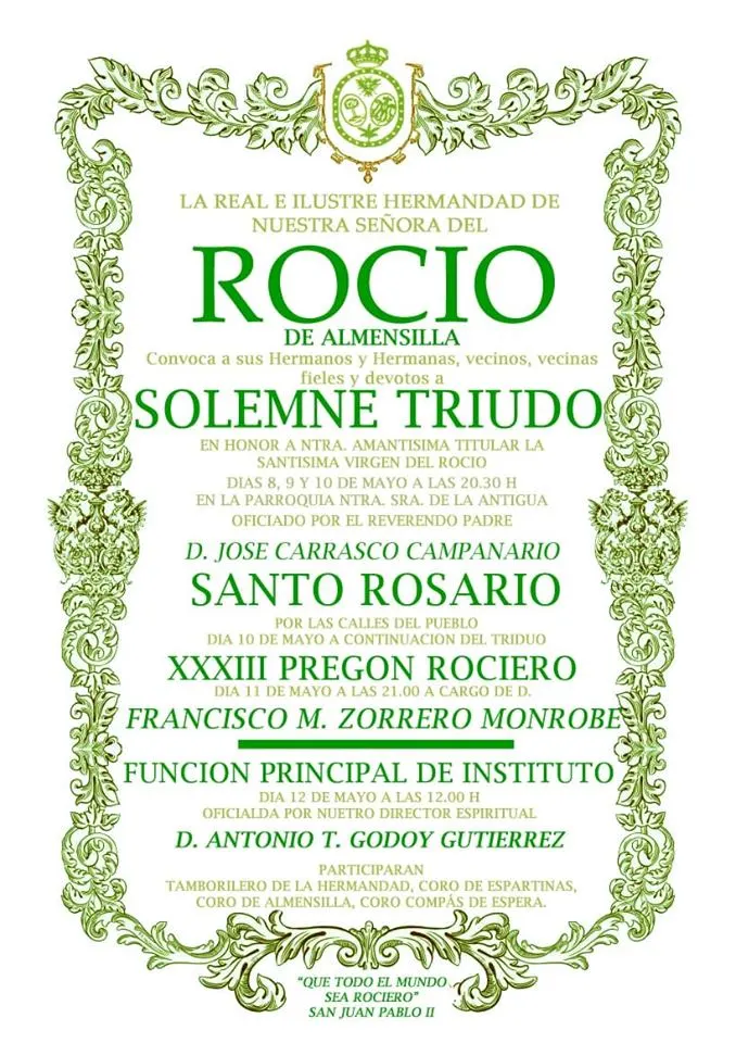 Almensilla Cultos rocio 2019