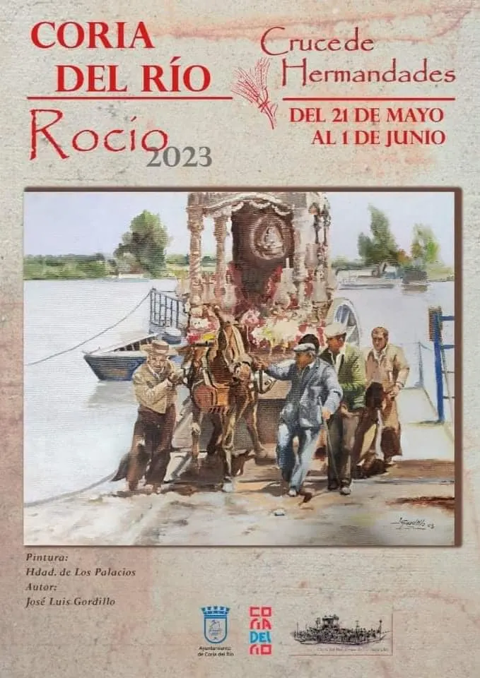 Cartel Rocío 2023 Coria cruce hermandades