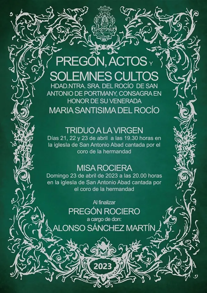 cultos rocio 2023 San Antonio de portmany