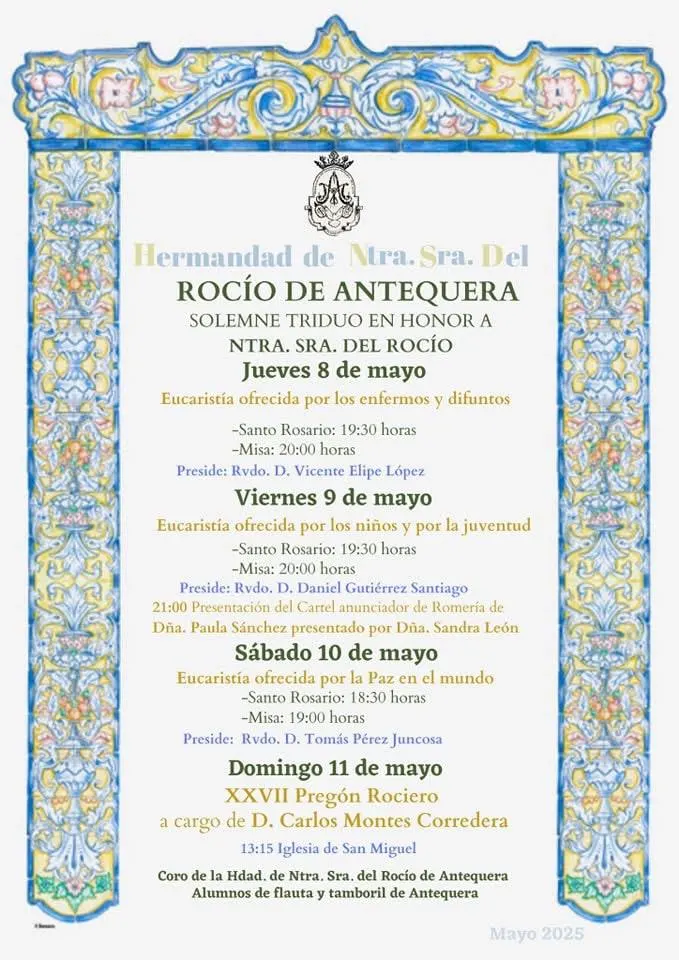 Actos rocio 2025 Antequera