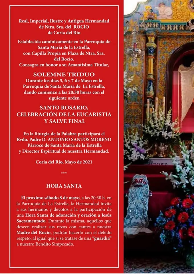 Coria cartel cultos rocio 2021