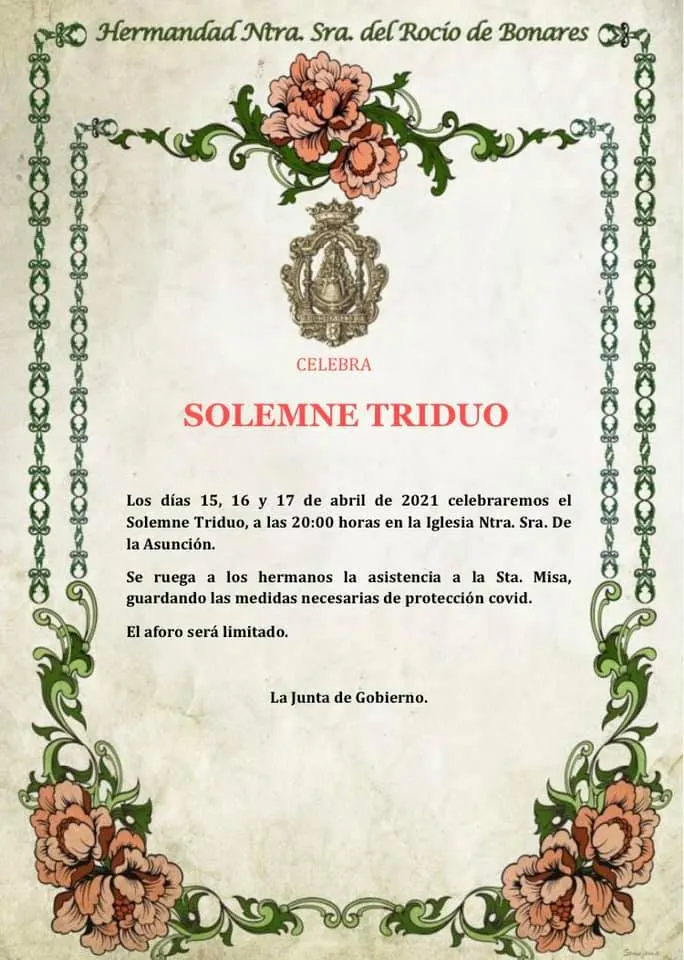 rocio bonares triduo 2021