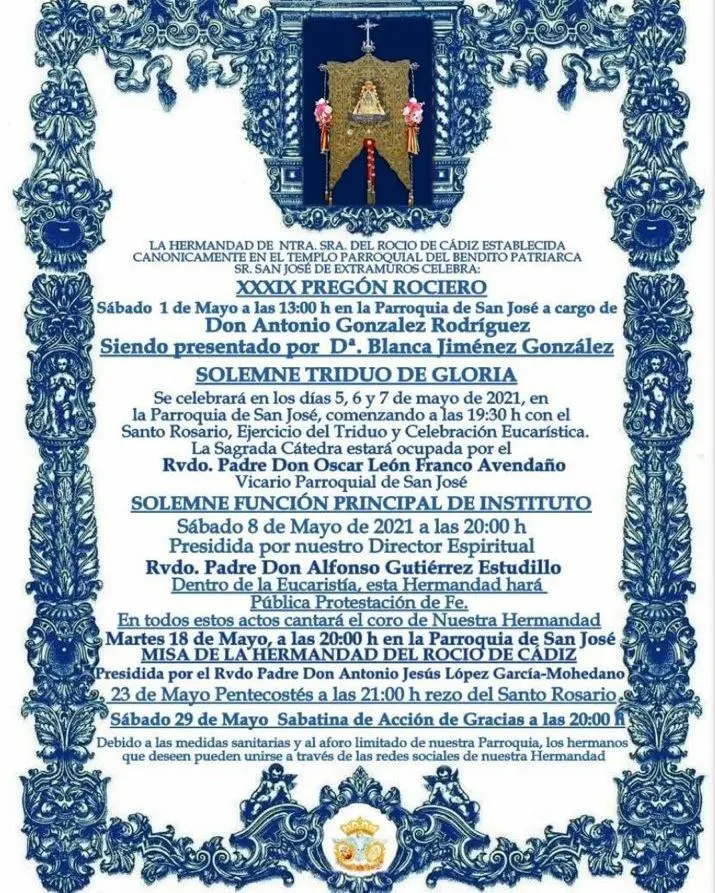 Cadiz cartel rocio 2021