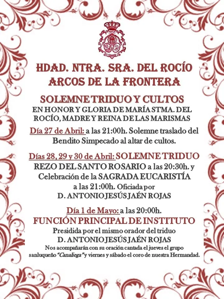 rocio arcos triduo 2021