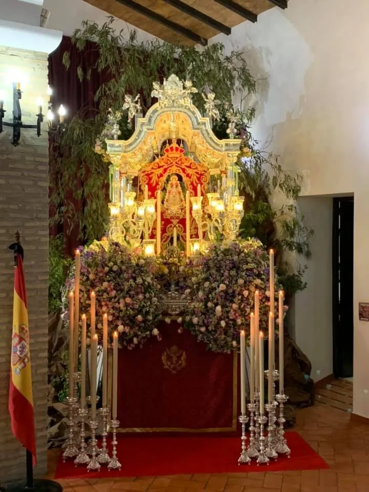 Rocio altar cultos Las CAbezas de San Juan 2021