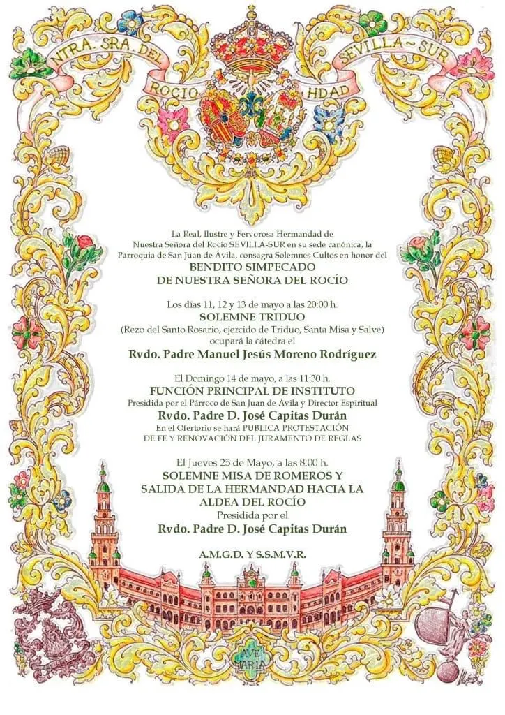 Cultos rocio 2023 Sevilla Sur