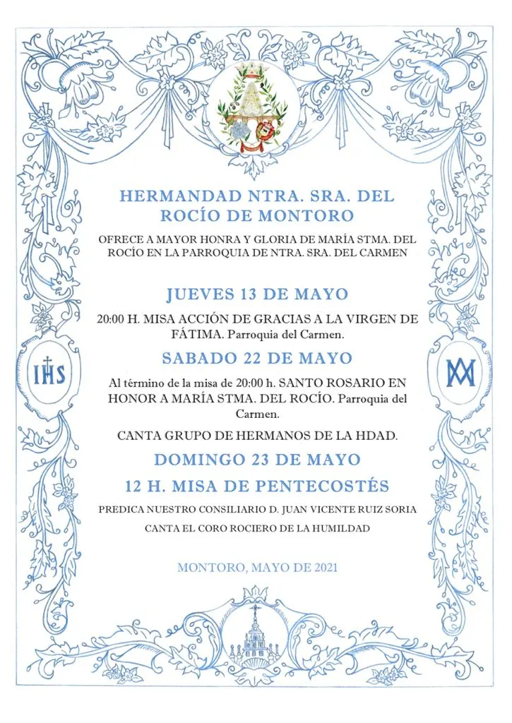 Rocio Montoro cultos 2021