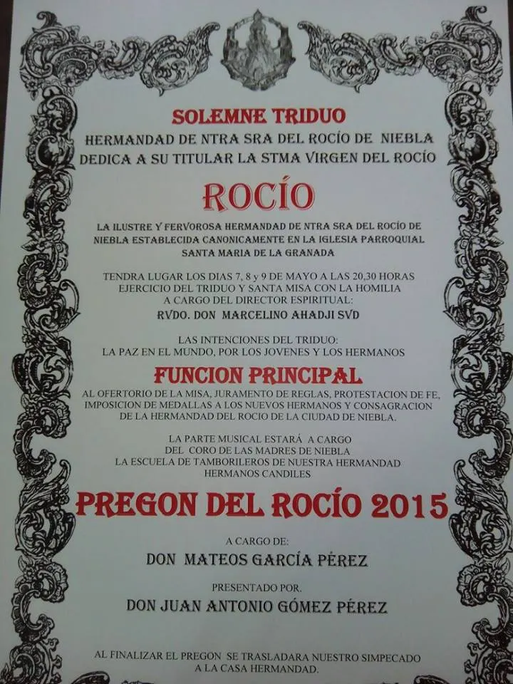 Niebla triduo 2015
