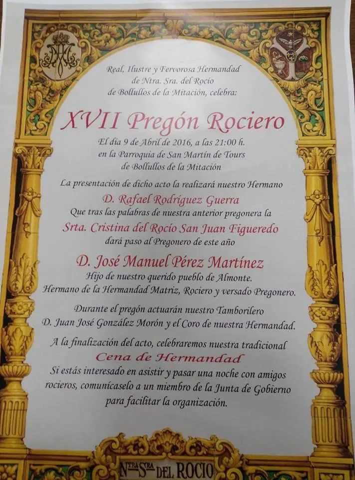 Bollullos de la Mitación Cultos rocio 2016