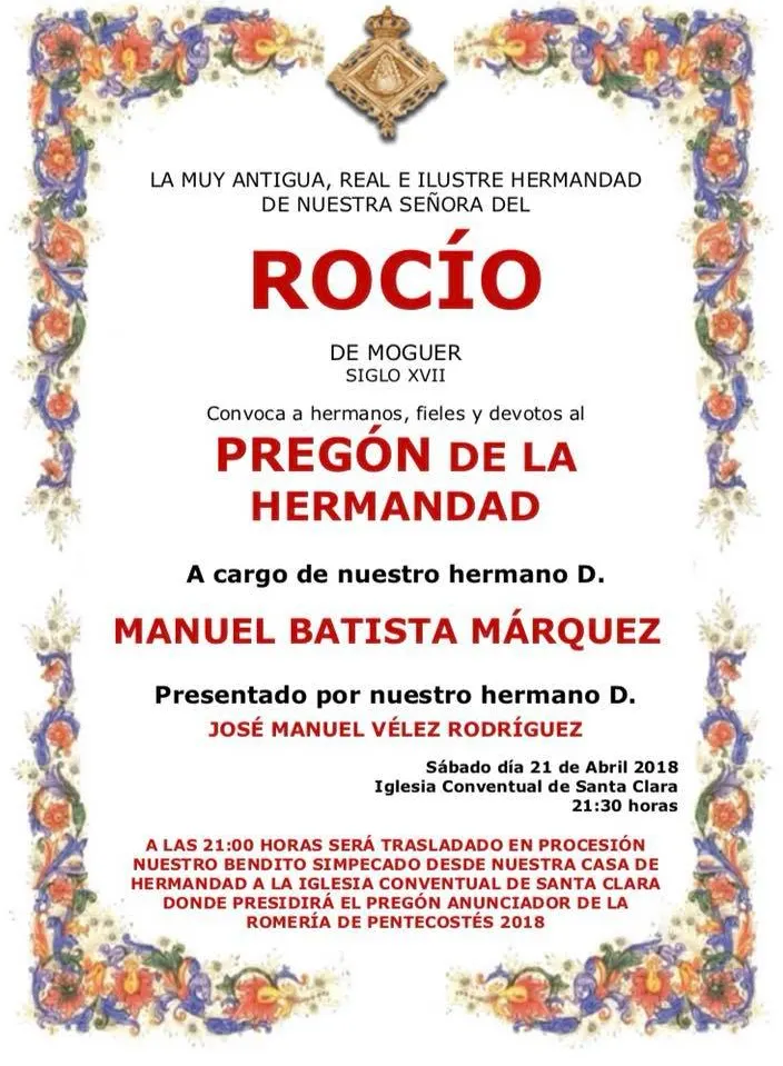 Moguer pregon 2018