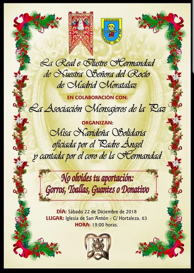 Moratalaz misa solidaria rocio 2018