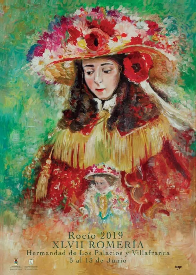 Cartel-de-la-Romeria-del-Rocio-2019-de Los palacios y Villafranca