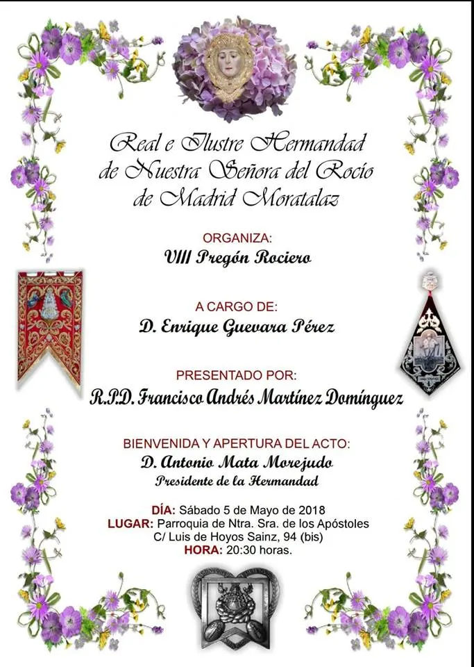 Madrid Moratalaz pregon rocio 2018