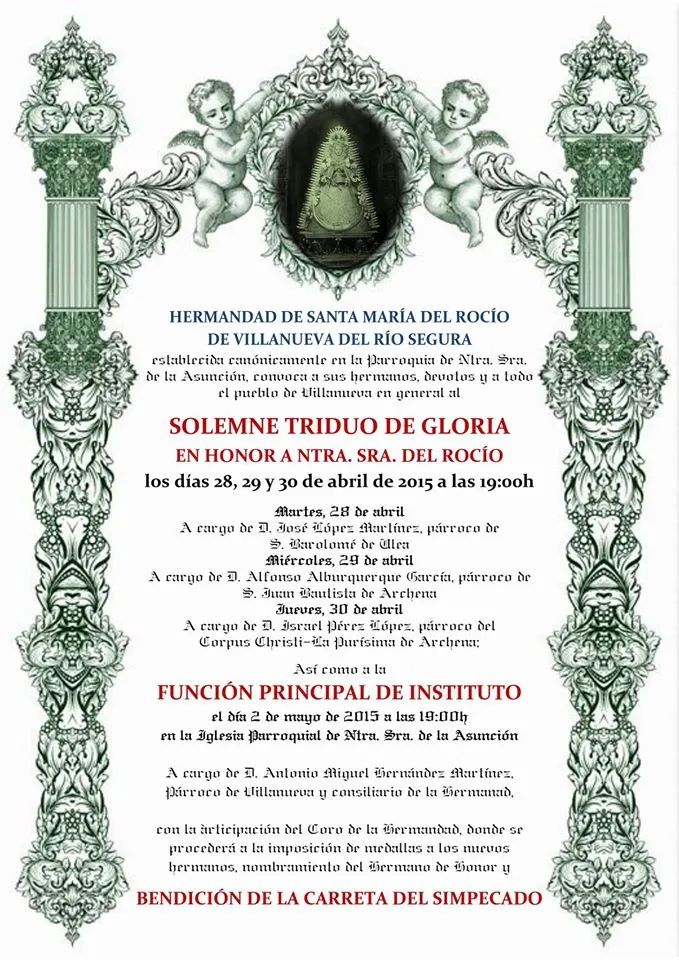 Villanueva del Rio Segura triduo 2015
