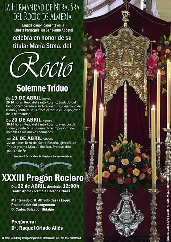 Almeria triduo cartel 2018