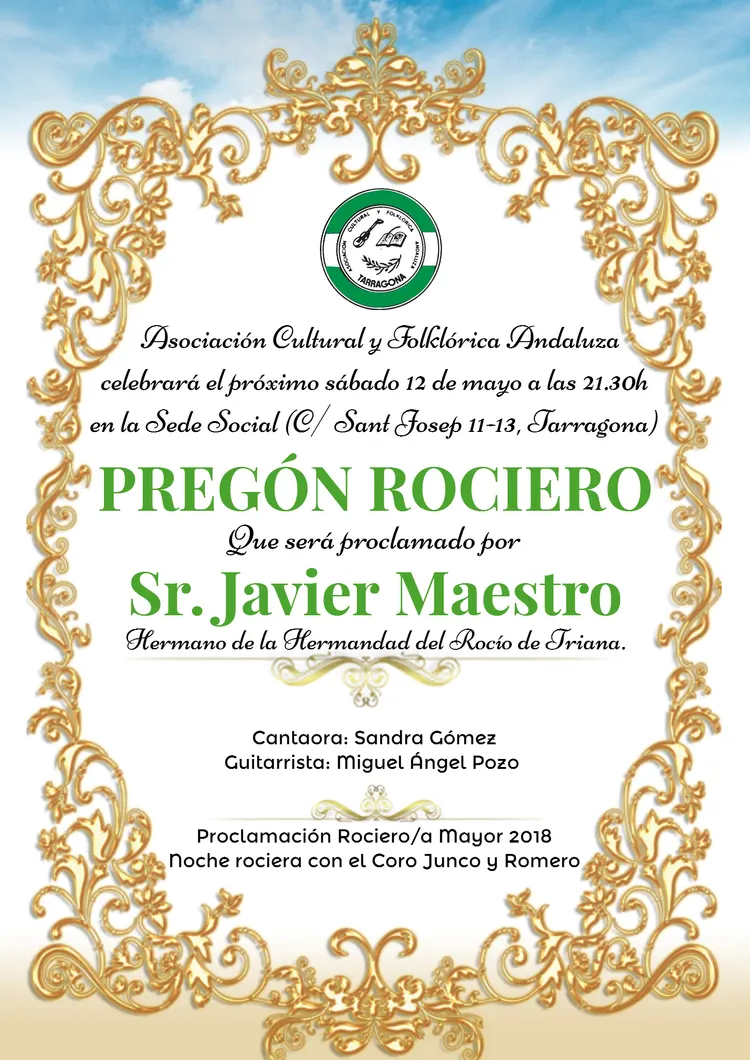 Asociación Cultural y Folklorica Tarragona pregon 2018