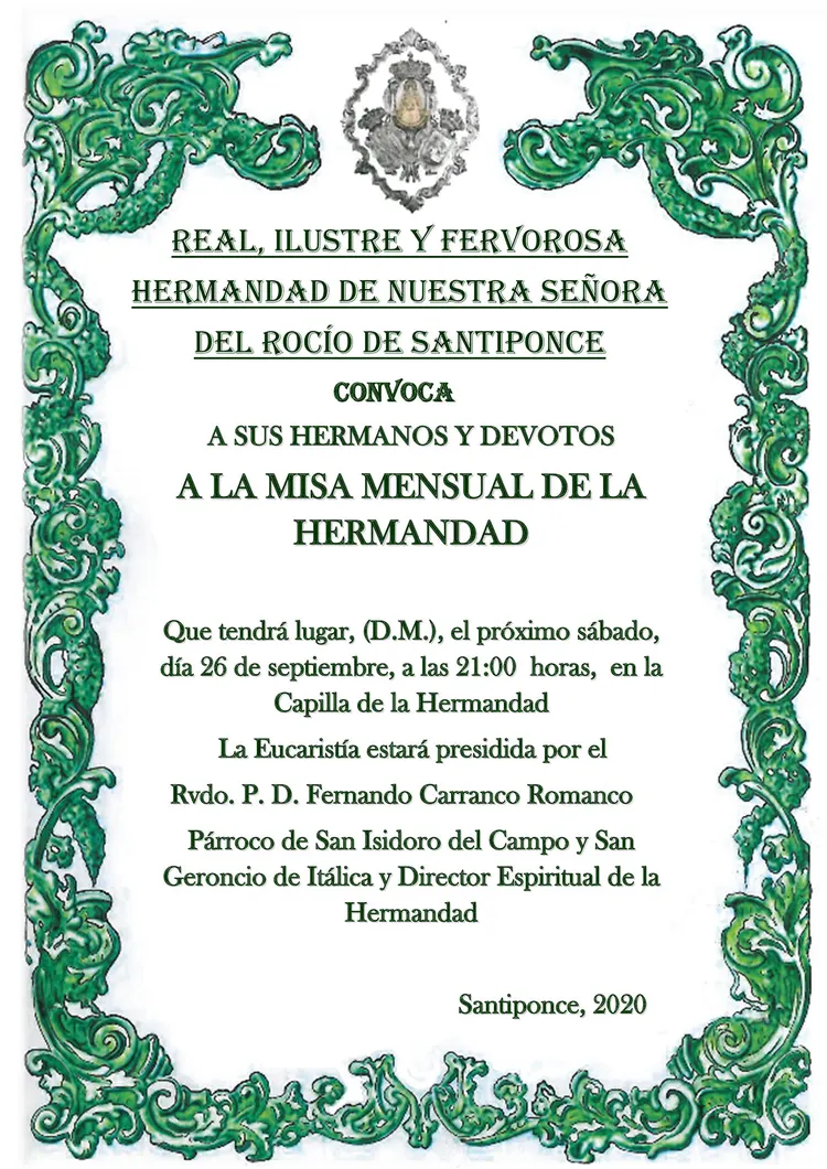 santiponce rocio misa mensual