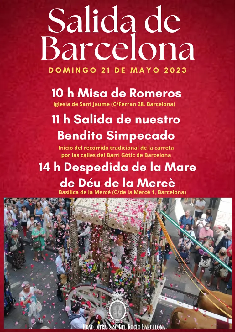 SALIDA HERMANDAD rocio Barcelona 2023 2023