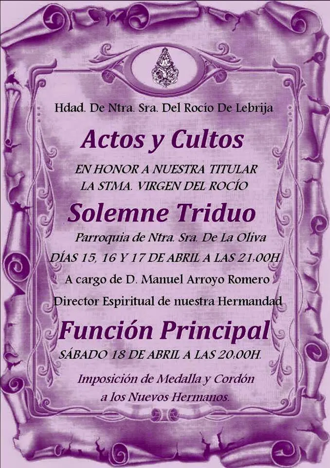 Lebrija triduo 2015
