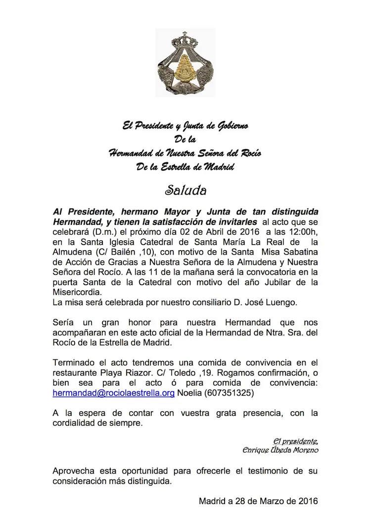 La Estrella Misa Almudena