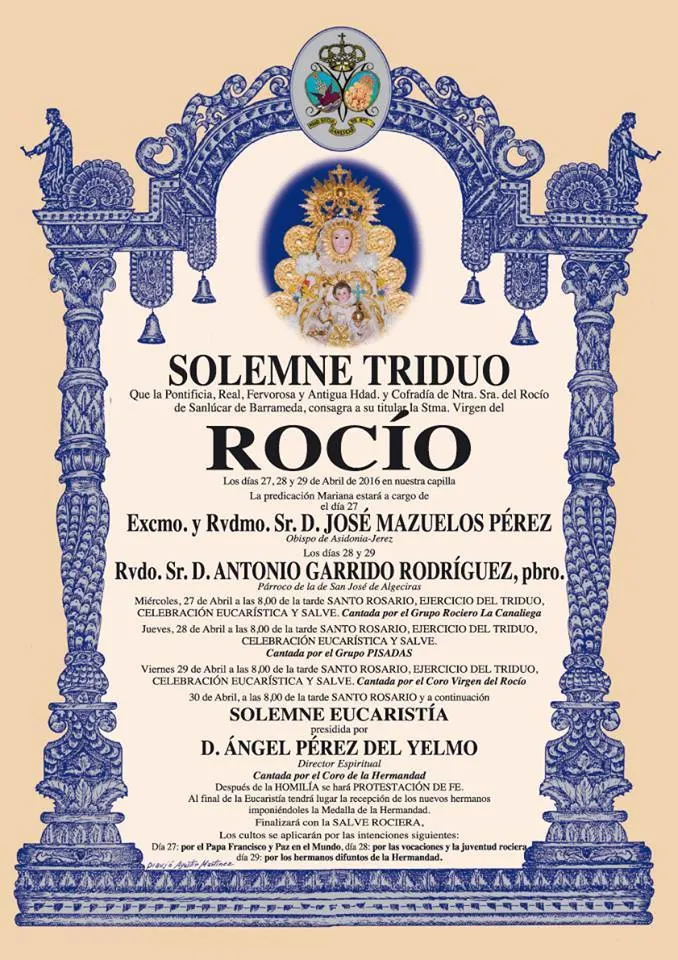Sanlucar de Barramenda triduo 2016