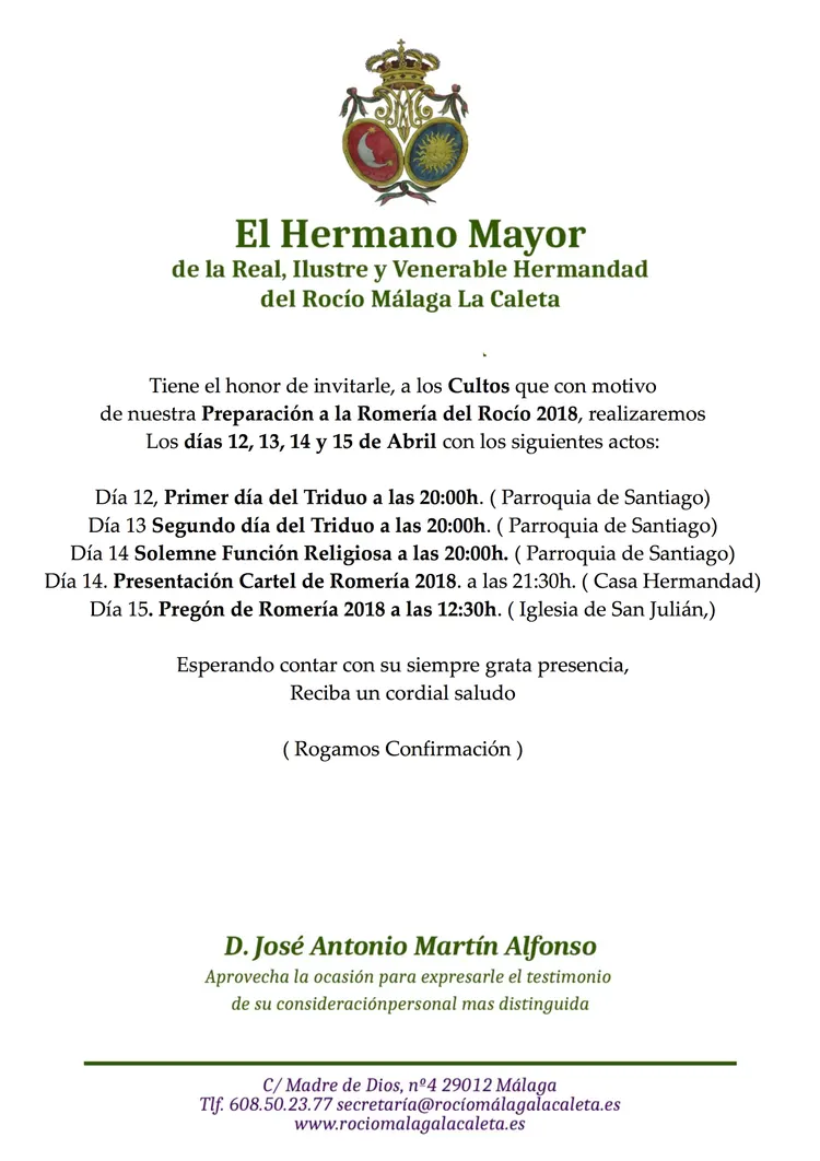 Malaga la caleta actos 2018