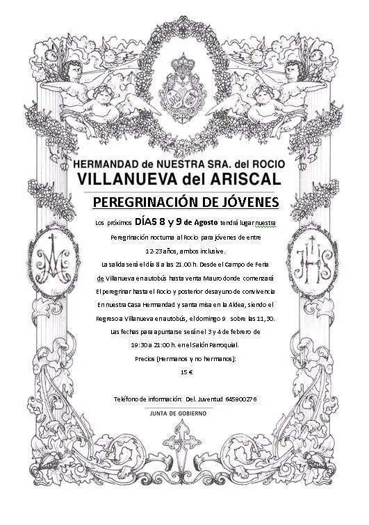 Villanueva del Ariscal peregrinacion jovenes