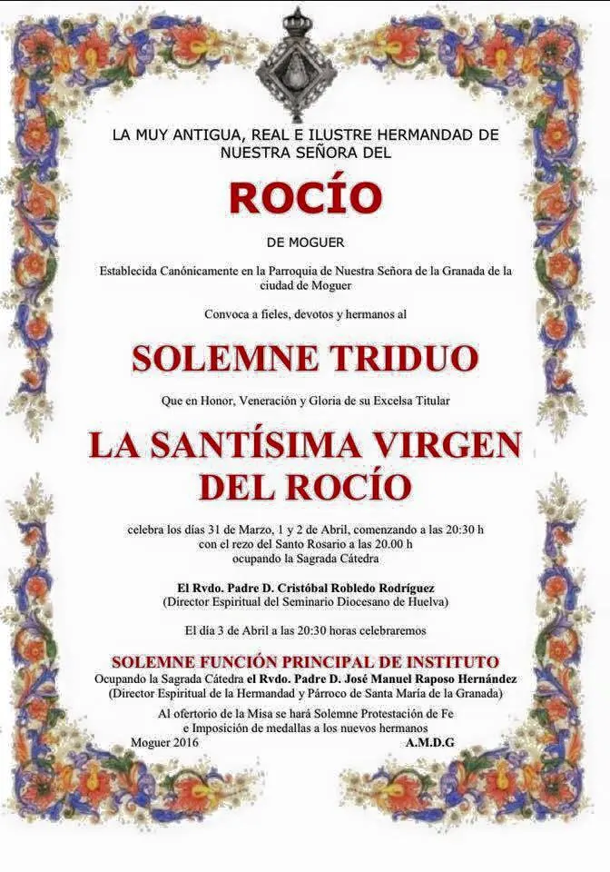Moguer triduo 2016