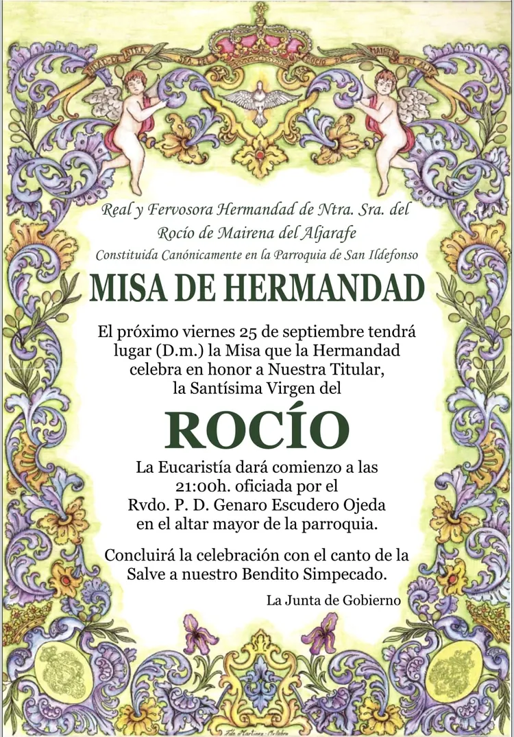 Mairena rocio misa hermandad 2020