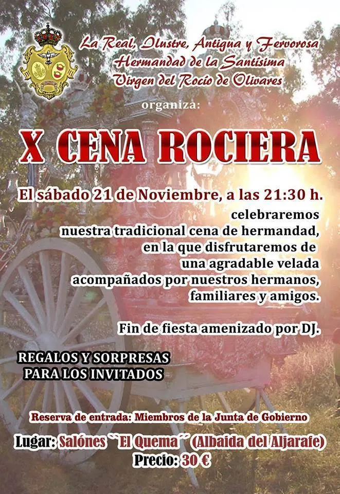Olivares cena rociera 2015