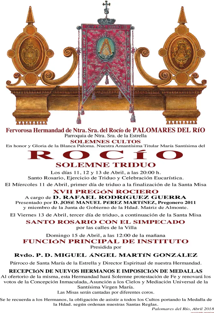 Palomares de rio pregon triduo 2018