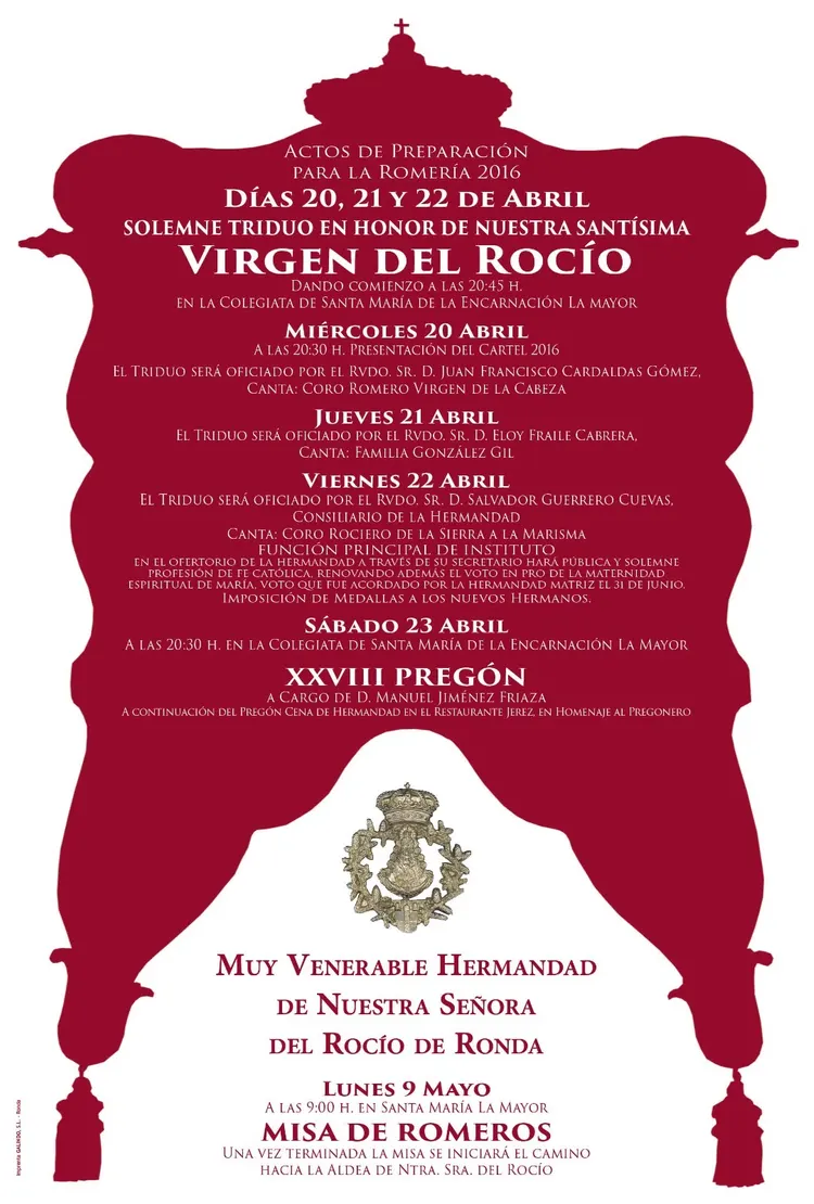 Triduo  Ronda 2016
